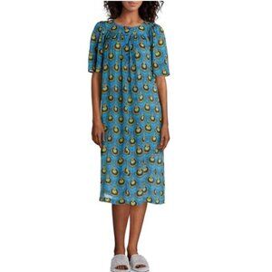 NWOT Go Softly S Patio Dress Kaftan Blue Green Peacock 122021